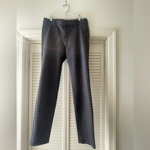 Kut from the Kloth Women's Gray and Magenta Plaid Pants